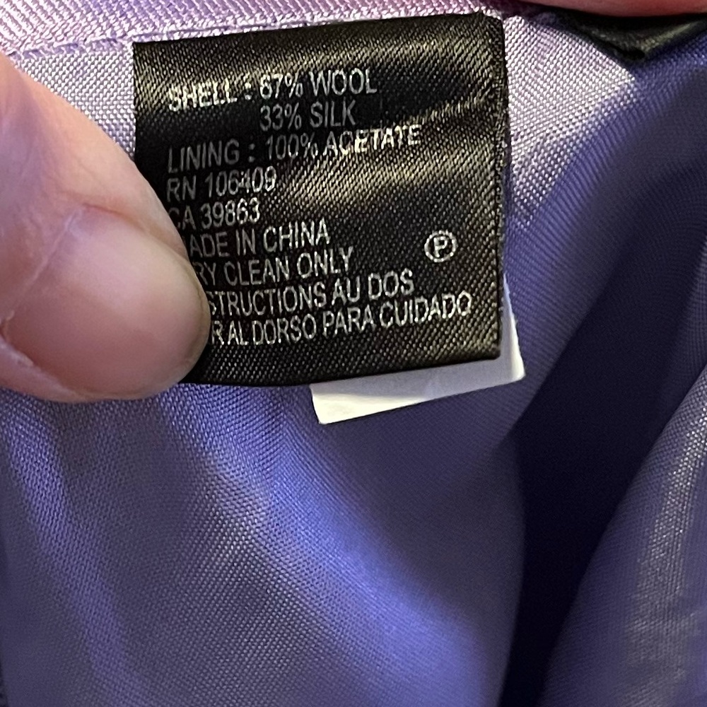Michael Kors Iridescent Lavender Wool Silk A-Line Pencil Skirt Size 4 - Picture 5 of 7